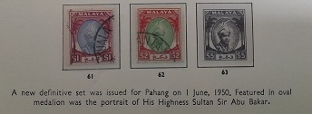 1950 Pahang New Definitives